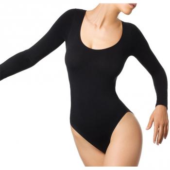 Body SIN Costuras Manga Larga MUSA, Color Negro, Talla L