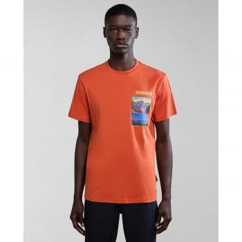 Napapijri - Camiseta de hombre S-Canada manga corta cuello redondo azul marino