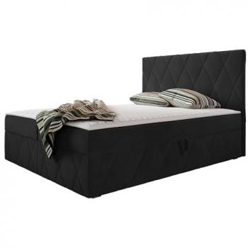 Cama Continental Doble Comfivo 225 con Tapiz Magic Velvet 2219 y Somieres, 180x200 cm, Estructura Acolchada con Cajas de Almacenamiento