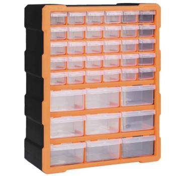 Organizador multicajones con 39 cajones 38x16x47 cm