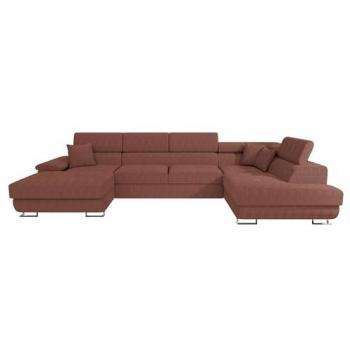 Sofá rinconero Comfivo 138 con función de descanso y caja de ropa de cama, 345x202x71cm