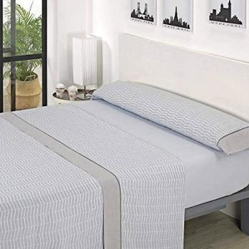 Mora - Juego sábanas J08. Cama 200 cm. Gris
