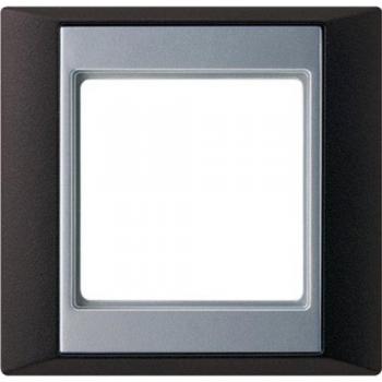 Marco embellecedor antracita aluminio simple 93x89mm 0712128105 Jung