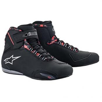 Alpinestars Sektor Waterproof Motorcycle Shoes - Black, Grey, Fluorescent Red