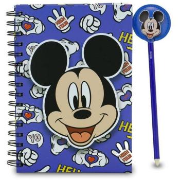 Set de Cuaderno y Lápiz Fashion Karactermania Mickey Mouse Grins - Azul