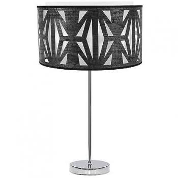Lámpara de Mesa Alta Katerina 1xe27 Cromo/Madera Negra 61x30x30 cm - Diseño Elegante FABRILAMP