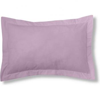 Funda de cojín malva con volantes