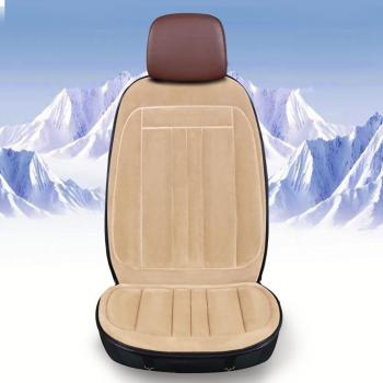 ZDCAR 12V Cubierta de Asiento de Coche de Invierno Cubierta de Asiento de Coche Días Fríos Cubierta de Cojín de Asiento con Calefacción Calentador de Calefacción Automática Cojín Más Caliente , beige