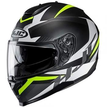 HJC C70 Cascos, Adultos Unisex, TROKY Black/FLO Green, XL