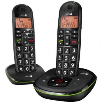 Doro PhoneEasy 105wr Duo, 20 entradas, 15 min, 300m, 50m, Negro, 10 h [importado de Alemania]