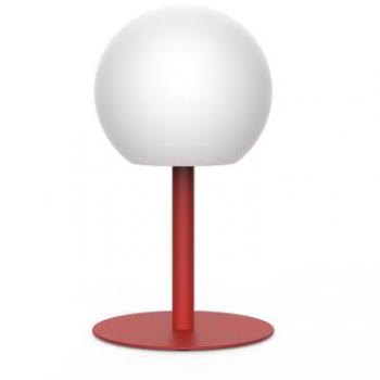 Lámpara de sobremesa con bola de terracota y acero, recargable con 400 lúmenes - Energeeks