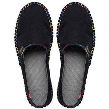 Havaianas Origine Details - Alpargatas, Unisex-Adultos, Negro, 42 EU
