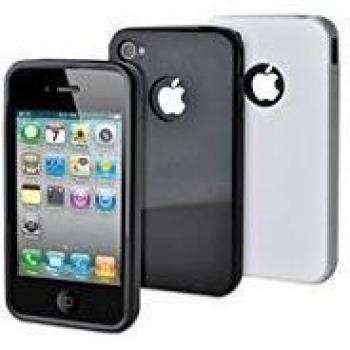 Muvit MUSKI0090 - Carcasa y protector de pantalla para iPhone 5, color negro
