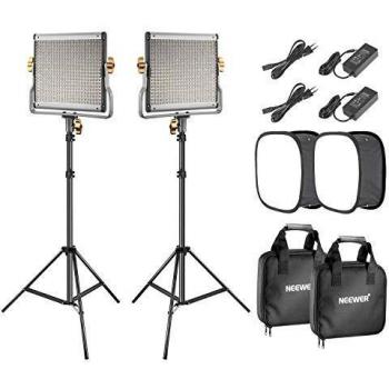 Neewer 2-Pack 480 LED Luz Video Panel LED Bicolor Regulable