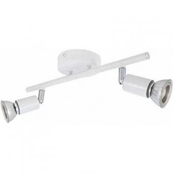 Lámpara de Techo Orientable Aluminio Oasis 2 Focos Blanco