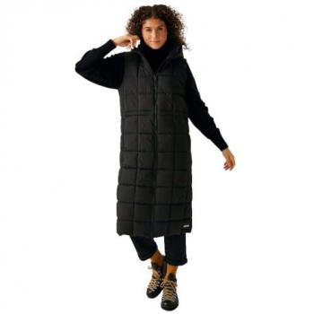 Regatta Women's Longline Padded Water-Repellent Gilet Vest - Black, Size 18