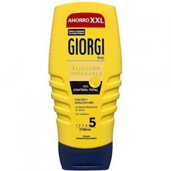 Giorgi Line - Gomina Control Total, Fijación y Duración 48h sin Residuos, Acabado Resistente al Agua, Fijación 5 Xtrema - XXL 250 ml