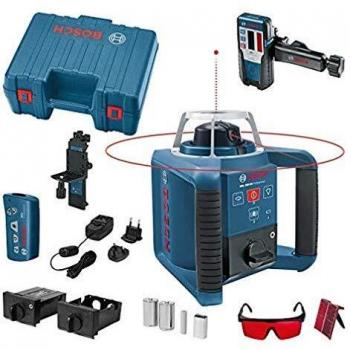 Bosch Professional 0601061501 Nivel láser giratorio horizontal y vertical, Negro, Azul
