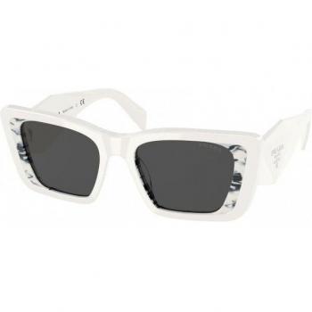 Prada SPR08Y 02V5S0 White/Havana Black/Dark Grey Sunglasses