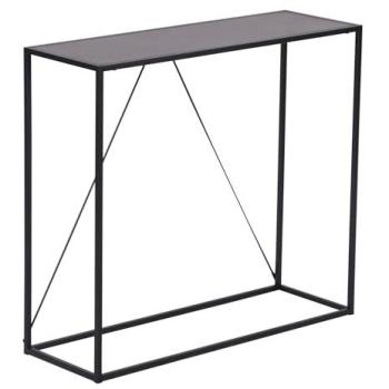 Consola de Acero 90 x 30 x 80 cm Color Negro Estilo Industrial