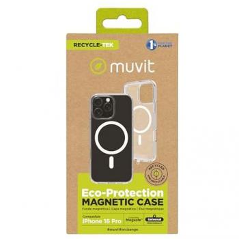 Funda Recycletek Magsafe Transparente Compatible con Apple iPhone 16 Pro de Muvit For Change