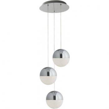 Lámpara colgante Marbles 3 bombillas Metal Cromo