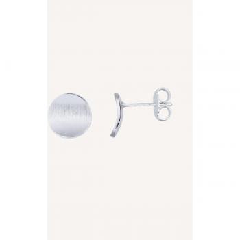 Pendientes de plata de ley 925 satinado circular con diseño exclusivo Vidal & Vidal - Modelo P3728