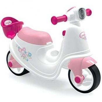 Scooter Corolle Rosa y Blanco Smoby con Ruedas Silenciosas para Niños a Partir de 18 Meses