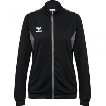 Hummel Chaqueta Authentic Pl - Sudadera para mujer, chaqueta de entrenamiento, diseño deportivo, cierre con cremallera, tejido transpirable, ajuste cómodo