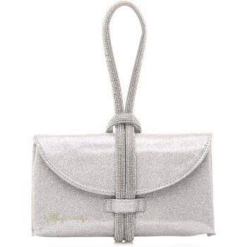 Bolso de mano multiposición plateado Mariamare