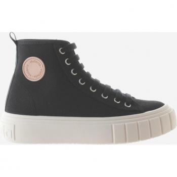 Victoria - Zapatillas abotinadas de lona con sello de goma y suela gruesa