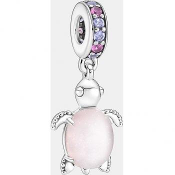Charm Pandora Moments de plata y cristal rosa