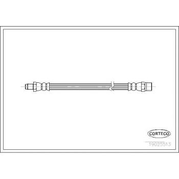 Latiguillo de freno CORTECO 19025513 - manguera flexible de freno, fabricado con materiales de alta calidad, resistencia a la presión y temperatura, compatible con diversos modelos de vehículos