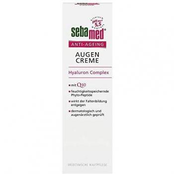 Sebamed Anti-Aging Augencreme Q10, Contorno de Ojos Antienvejecimiento, 15 ml