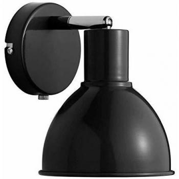 Lámpara de pared Pop E27 negra, ajustable y elegante