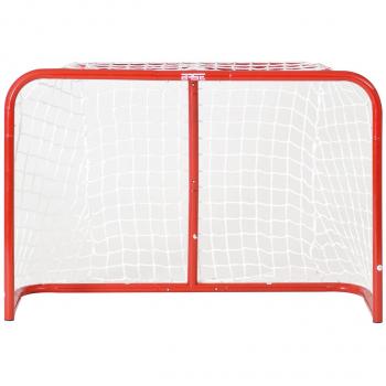 Base Streethockey Tor 32 Zoll inklusive Schläger + Ball - Material de Entrenamiento para Hockey sobre Hierba, Color Rojo/Blanco, Talla UK: Breite: 81,2cm / Tiefe:30,5cm / Höhe: 53,3cm