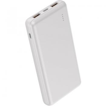 Power Bank Myway 10,000 mAh USB 2 Puertos 2A + Cable Tipo C Blanco