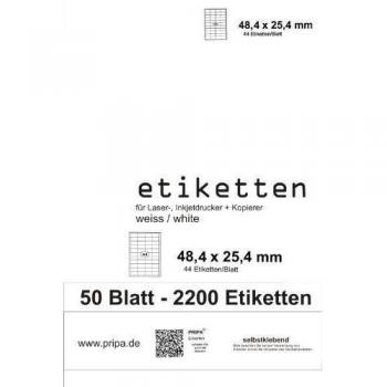 Pripa Labels Fulfilled by Amazon 48,5x25,4-50Blatt-weiÃŸ