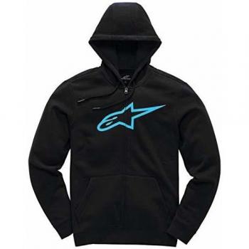 Alpinestars Ageless II Fleece - Sudadera con Capucha para Hombre, Hombre, 1038-530521076-XL, Negro/Turquesa., X-Large