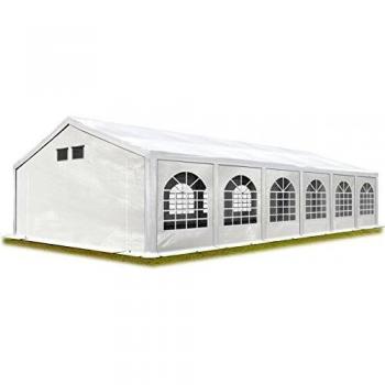 Carpa para fiestas TOOLPORT 6x12 m, PE 550, alta calidad, base reforzada, color blanco