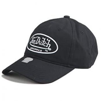 Von Dutch Unstructured Cotton Black Snapback Cap