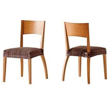 Pack de 2 Fundas de Asiento para silla modelo MEJICO, color MARRÓN, medida 40-50 cm ancho.