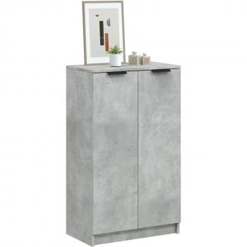 Mueble Zapatero de Madera Contrachapada Gris Hormigón 59x35x100 cm