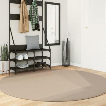 Alfombra suave y lavable HUARTE de pliegue corto Arena Ø 200 cm