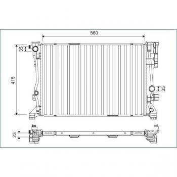 Radiador de Refrigeración del Motor VALEO 701158 para Mercedes A-Klasse, B-Klasse, CLA y GLA
