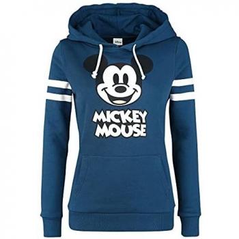 Micky & Minnie Stripes Mujer Sudadera con Capucha Azul M