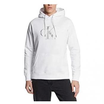 Organic Cotton XL Hooded Sweatshirt for Men - Sleek Design in Bright White