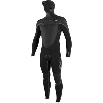 O 'Neill Psych Otech 4/3 mm Chest Zip – Traje con capucha – Black/Graphite/lunar, hombre, W91 BLK/GRAPH/LUNAR, LT