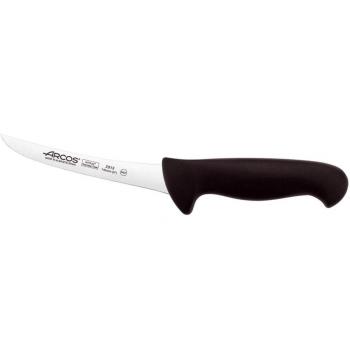Arcos Serie 2900, Cuchillo Deshuesador Curvo, Hoja de Acero Inoxidable Nitrum de 140 mm, Mango inyectado en Polipropileno Color Negro