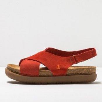 Sandalias de piel Art 1710 Rhodes Coral para mujer, elegantes y cómodas